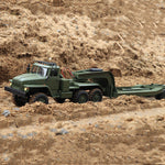 LinkMejor B36-3 Ural 1/16 2.4G 6WD RTR Rc Car Military Truck With Trailer Rock Crawler Vehicle Models Toy Proportional Control