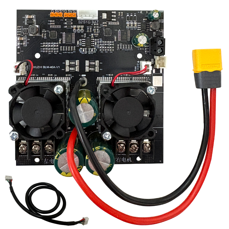 LinkMejor BLM-40A Dual Channel BLDC Brushless Motor Controller Bidirectional 2400W Forward and Reverse Speed Regulation Heat Dissipation Overcurrent Protection