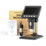 4.3 Inch Digital Microscope 50X-1000X Magnification 2 Million Pixel HD Camera 8 LED Lights Portable USB Rechargeable Industrial Inspection Tool