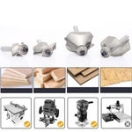 4PCS 45 Degree Chamfer Router Bit Set 1/4" Shank Carbide Tipped 1/4" 1/2" 3/4" 7/8" Bevel Length for Edge Forming Woodworking Tool