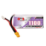 LinkMejor GNB 7.6V 1100mAh 60C 2S LiPo Battery XT30 / XT60 Plug for RC Drone