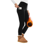 Women's Fleece Lined Leggings Thermal Warm Winter Tights High Waisted Yoga Pants Cold Gear With Pockets Autumn Winter Leggings