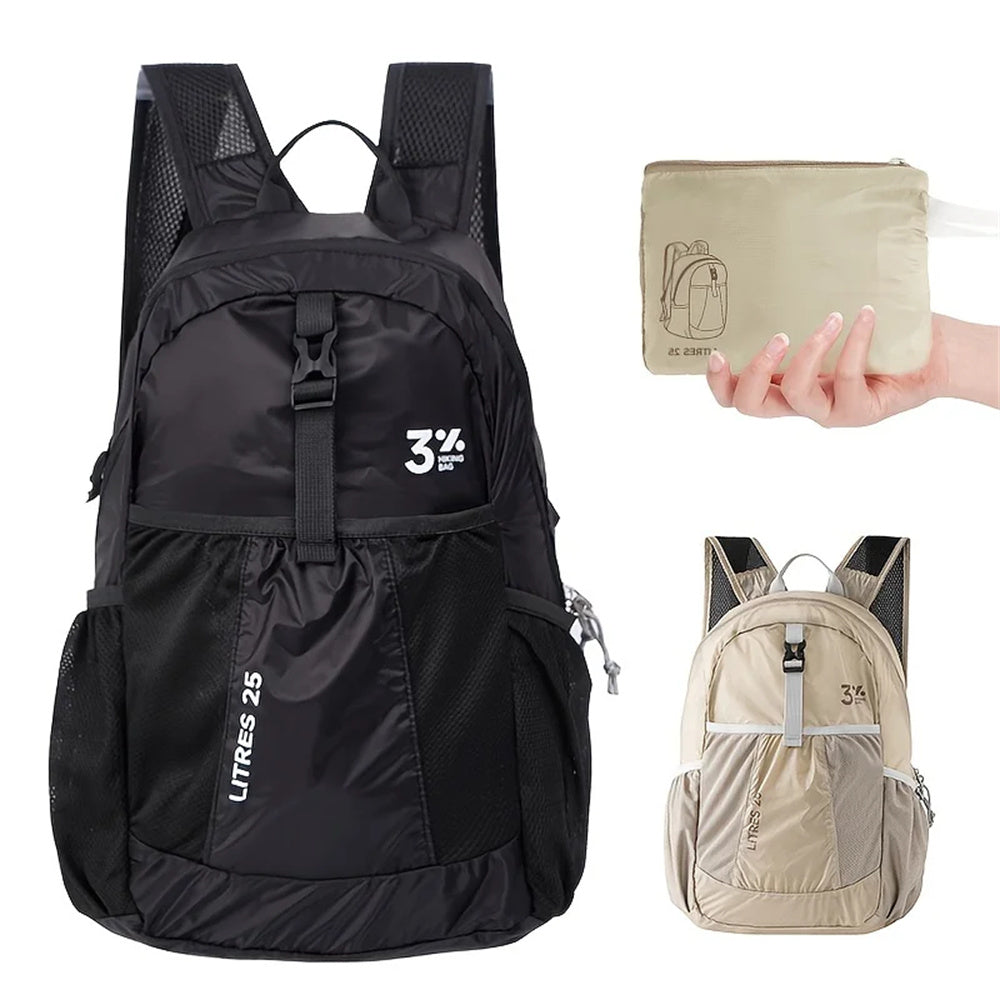 IPRee Ultralight Foldable Backpack,Waterproof Hiking Pack for Trekking Travel,Compact Long-lasting Small Bag with Adjustable Straps