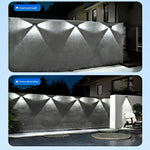 Elfeland LED Solar Wall Lamp 5 Lighting Modes Auto Solar Charging Waterproof Outdoor Courtyard Light for Garden Decoration