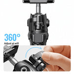 LinkMejor LP753 Multifunctional Desktop Tripod Selfie Stick 22cm Folding Size 1/4 Screw Compatible with 4-7.2in Phone for Vlogging Travel