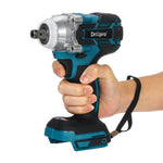 Drillpro 18V Cordless Brushless Impact Wrench Electric Screwdriver Stepless Speed Change
