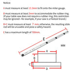LinkMejor Custom Slider Miter Bar Fit For U Shape or T Shape Slot Customized According To Your Drawing Please note the size information