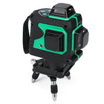 LinkMejor 3D Green Auto Laser Level 12 Lines 360° Horizontal & Vertical Cross Build Tool Measuring Tools with 2 Batteries