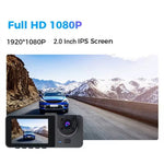 1080P Full HD 3 Lens Car Dashcam 2.1 inch Screen WiFi App Control G-sensor Car Driving Recorder Camera