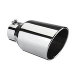 Universal 4 Inch Inlet 6 Inch Outlet Exhaust Tip 12 Inch Length Tailpipe Anti-Corrosive High Temperature Resistant Angle Cut Design Car Truck Accessories