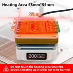LinkMejor T55 Preheating Rework Station, Constant Temp Adjustable Electronic Hot Plate For PCB SMD Heating Led Lamp Desoldering