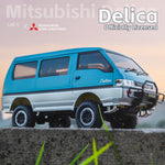 LinkMejor 1296 RTR 1/12 2.4G 4WD for Mitsubishi Delica L300 1986 RC Car Dual-Speed Mechanical Shifting Classis Off-Road Van Climbing Truck LED Light Full Proportional Control Metal Gears CVD Straight Axle Vehicles Models Toys