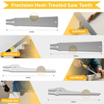 4pcs Hand Saw Set Wood Cutting Kit Precision Miter Box 3 Replaceable High Carbon Steel Blades Hardwood Softwood MDF PVC Drywall Carpentry DIY Furniture Making