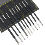 High Carbon Steel Stone Carving Tools Set 10pcs Engraving Sculpture Chisel Non Slip Handle Ideal for Soapstone Alabaster Plexiglass Craft
