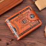 Men's PU Leather Wallet With Fashion Embossed Dollar Design, Business Casual Card Holder Case Coin Purse for Men Bifold Buckle Multi-card Wallet