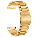 22mm Three-bead Trapezoidal Stainless Steel Watch Straps Smart Watch Band Replacement Strap