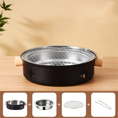 IPRee Portable BBQ Charcoal Grill Stainless Steel Mini Outdoor Camping With Wire Mesh Grill Barbecue Stove