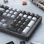 LinkMejor KU103 108-Keys Wired Mechanical Gaming Keyboard Silence Structure PBT Keycaps Red Switch LED Backlit USB-C Ergonomics E-sports Gaming Keyboards for PC Laptop Computer
