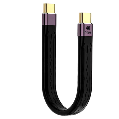 PD100W USB4.0 Data Cable USB-C Male to Type-C Male/Female FPC Short Cable 40Gbps Fast Charging Data Transmission Copper Core Line for Phone Laptop Tablet