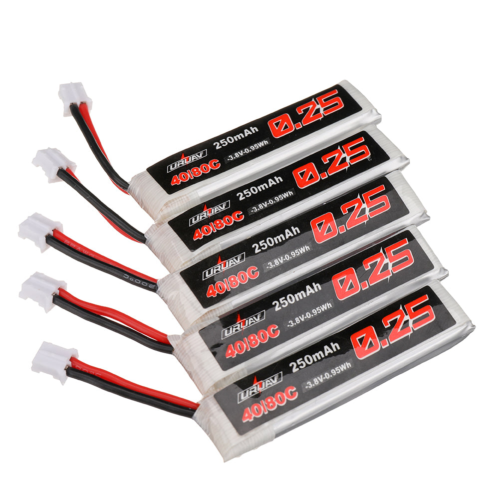 5Pcs LinkMejor 3.8V 250mAh 40C/80C 1S HV 4.35V LiPo Battery PH2.0 Plug for RC Drone