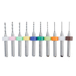 Drillpro 10Pcs 0.6mm-1.5mm Tungsten Carbide PCB Drill Bits Print Circuit Board Mini CNC Drilling Bit Set