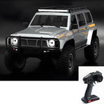 LinkMejor YK4107 1/10 2.4G 4WD RC Car Rock Crawler Two Speed Differential Lock LCG Chassis Tank Turn LED Lights Monster Off-Road Pickup Climbing Truck Vehicles Models Electric Remote Control Simulation Toys