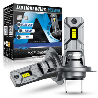 LinkMejor N64 Pair 6500K Car LED Headlight Bulbs H7 6000LM/Pair LED Headlamp IP68 Waterproof for Car Lighting Modification