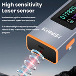 LinkMejor Digital Laser Tachometer Non-Contact RPM Meter 0.96 Inch TFT 300-200000 RPM Type-C 0.8s Sampling Infrared Sensor 5mW Laser Digital Stroboscope Aluminum Alloy Case