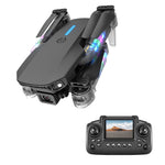 LinkMejor E88 / E88D WiFi FPV with LCD Screen Controller HD Dual Camera Lighting Arms Optical Flow Positioning Colorful LED Light Foldable RC Drone Quadcopter RTF