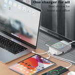 [GaN Tech] LinkMejor 140W 5-Port USB PD Wireless Charger 2USB-A+3USB-C PD3.0 QC3.0 AFC FCP SCP DCP PPS Apple2.4A Fast Wireless Charging Desktop Charging Station EU Plug US Plug for iPhone 16 16 Pro 15 14 13 for Huawei Pura X for Samsung Galaxy S25 Ultra