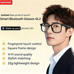 Lenovo GL2 Smart bluetooth Glasses Wireless Audio Sunglasses with Photochromic Lenses UV400 Open Ear Design Touch Controls Noise Cancelling Mic 130H Standby Time Smart Audio Glasses