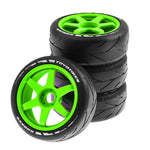4PCS Rally On-Road Tires Wheels 17mm Hex for ARRMA ZD Racing HSP HNR X3GT 1/7 1/8 RC Car Vehicles Model Parts