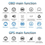 3.5inch LED Screen Car HUD Head-Up Display Car OBD Universal Speedometer Water Temperature High-Definition Suspension Projector