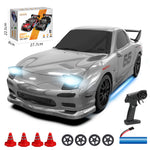 LinkMejor 8608 8609 RTR 1/24 2.4G 4WD RX7 Drift RC Car High-Speed Remote Control Mini Race LED Light On-Road Racing Vehicle Model Boys Gifts Toys
