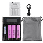 LinkMejor® VC04 Micro Type-C 2A Quick Charge Li-ion Ni-MH Battery Charger Current Optional USB Charger For 18650 26650 21700 AA AAA Battery