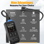 LinkMejor GD-02 Portable Combustible Gas Detector 36cm Flexible Probe Detects Methane Propane Isobutane Real-Time Display 50000ppm Range Triple Alarm System