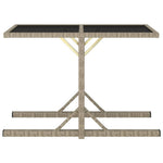 3 Piece Garden Dining Set Black