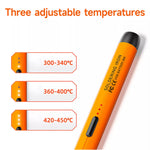 Wireless USB Soldering Iron 8W Adjustable Temperature 300-450°C Type-C Charging High-Capacity Battery Quick Heating Portable Soldering Tool with Accessories