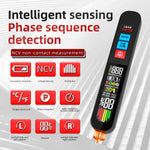 LinkMejor AVX1 Non-Contact Phase Sequene Tester LCD Display Voltage Detection Temperature Measurement Rechargeable Lithium Battery Lightweight Compact Electrical Testing Tool