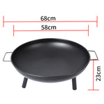 IPRee Outdoor Courtyard Round Brazier Portable Wood Stove 4-5 People Household Charcoal Heating Stove Portable Firepit Outdoor Yard Garden Picnic Campfire Grill Rack
