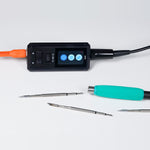 TS1M Multi Function Mini Soldering Station 200W Max Power 100 450°C Adjustable Temperature USB Type C DC Interface Portable Compact Design PID Temperature Control Professional Electronics Tool