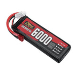 LinkMejor Power 7.4V 6000mAh 100C 2S LiPo Battery T Plug for RC Car