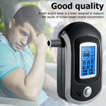 Mini Breath Alcohol Tester Portable Drunk Driving Detector Alcohol Tester with 5 Mouthpieces Professional Digital Breath Breathalyzer LCD Dispaly Driving Breath Alcohol Tester