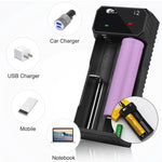 [US Direct] I2 Dual-Slot USB Charging Li-ion Battery Charger Quick Charging For Flashlight RC Toys Home Tools Batteries