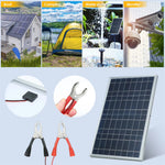 300W 12V Solar Panel Kit Polycrystalline USB Power Portable Outdoor Rechargeable Solar Generator IP65