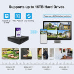 SriHome NVS003 5MP Ultra HD Network Video Recorder 16 Channel NVR VGA Video Output Smart Motion Detections Instant Alerts Two-Way Audio Surveillance Hard Disk Recorder for Home Security