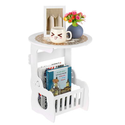 Coffee Table Desk Bedroom Balcony Side Table European Small Round table 36 * 46 * 23.5cm Rack Storage Organizer For Home Office