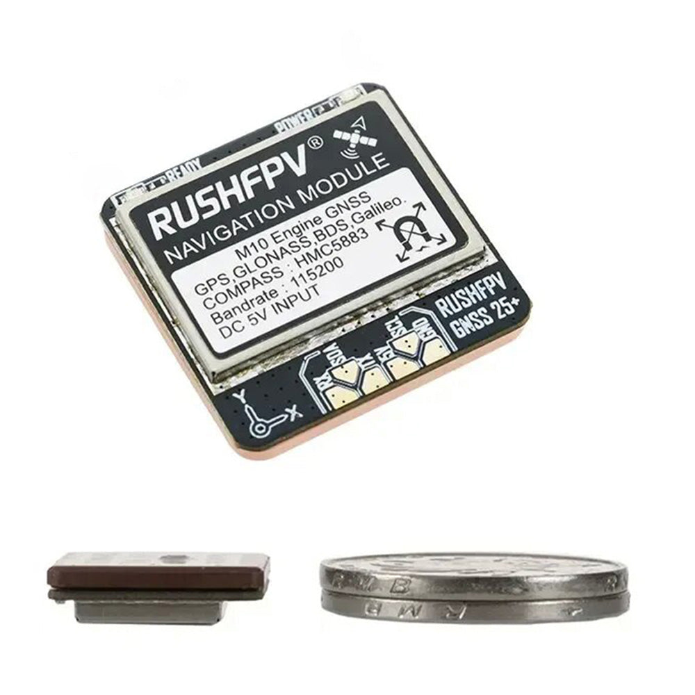LinkMejor GNSS PRO UBX NMEA M10 Dual Protocol GPS Module Built-in Ceramic Antenna 5883 Compass for RC Airplane Car FPV Racing Drone