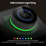 Tuya WiFi Curtain Knob Switch with Color Screen Display RGB Ambient Light Ring Timer Schedule Scene Linkage Child Lock Brightness Adjustable Voice Control with Alexa Google Assistant CS20R-EU-W