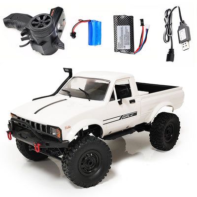 LinkMejor C24 1/16 2.4G 4WD Crawler RTR Truck RC Car Full Proportional Control Two Battery